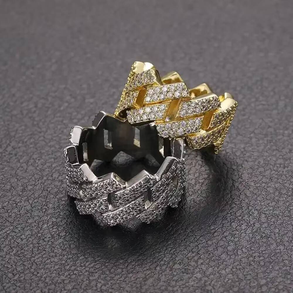 Hiphop Star Men Ring Fine Jewelry 10K Gold VVS D Color Moissanite Diamond Iced Stones 925 Sterling Silver GRA Certificate