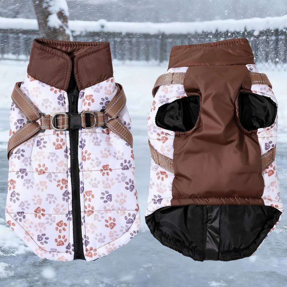 Autumn Winter Pet Dog Jacket Coat With D-ring For Small Medium Dogs Reflective Warm Puppy Clothes Yorkshire Chihuahua Outfits