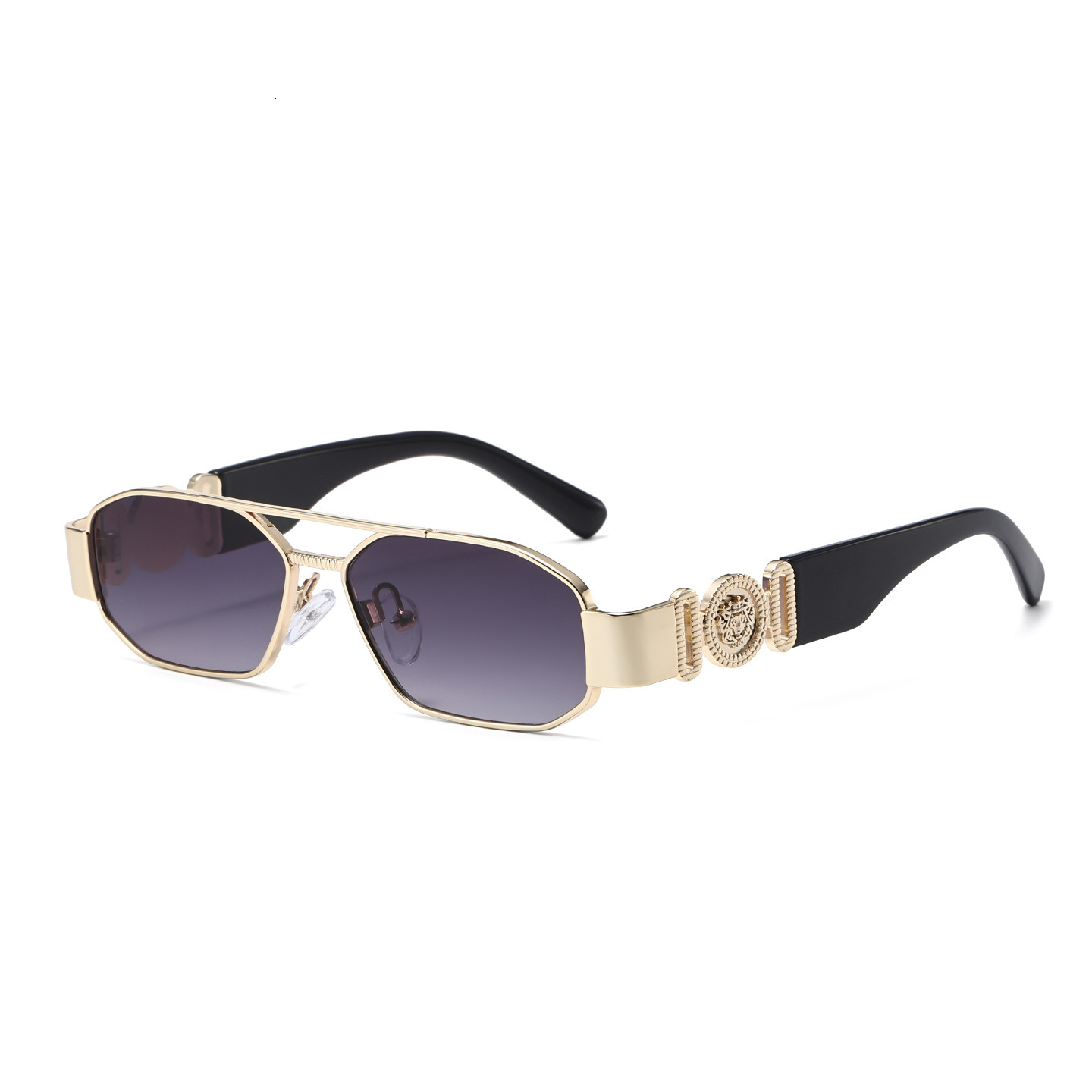 Luxury Brand Designer Sunglasses 2026 New Light Luxury Fashion Sunglasses European And American Style Unique Double Bridge Internet Celebrity Polygona