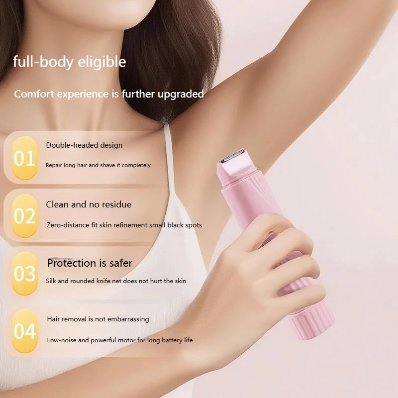 Bikini Trimmer for Women Electric Razor Female Body Epilator Shaver Legs Underarm Face Hair r 260317