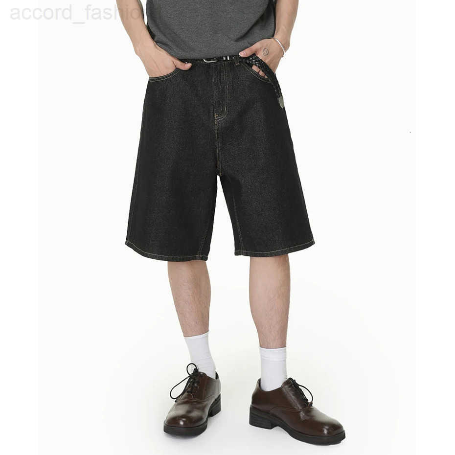 Men Denim Shorts Summer Loose Wide Leg Jeans Shorts Streetwear Harajuku Hip Hop Shorts Unisex H260330