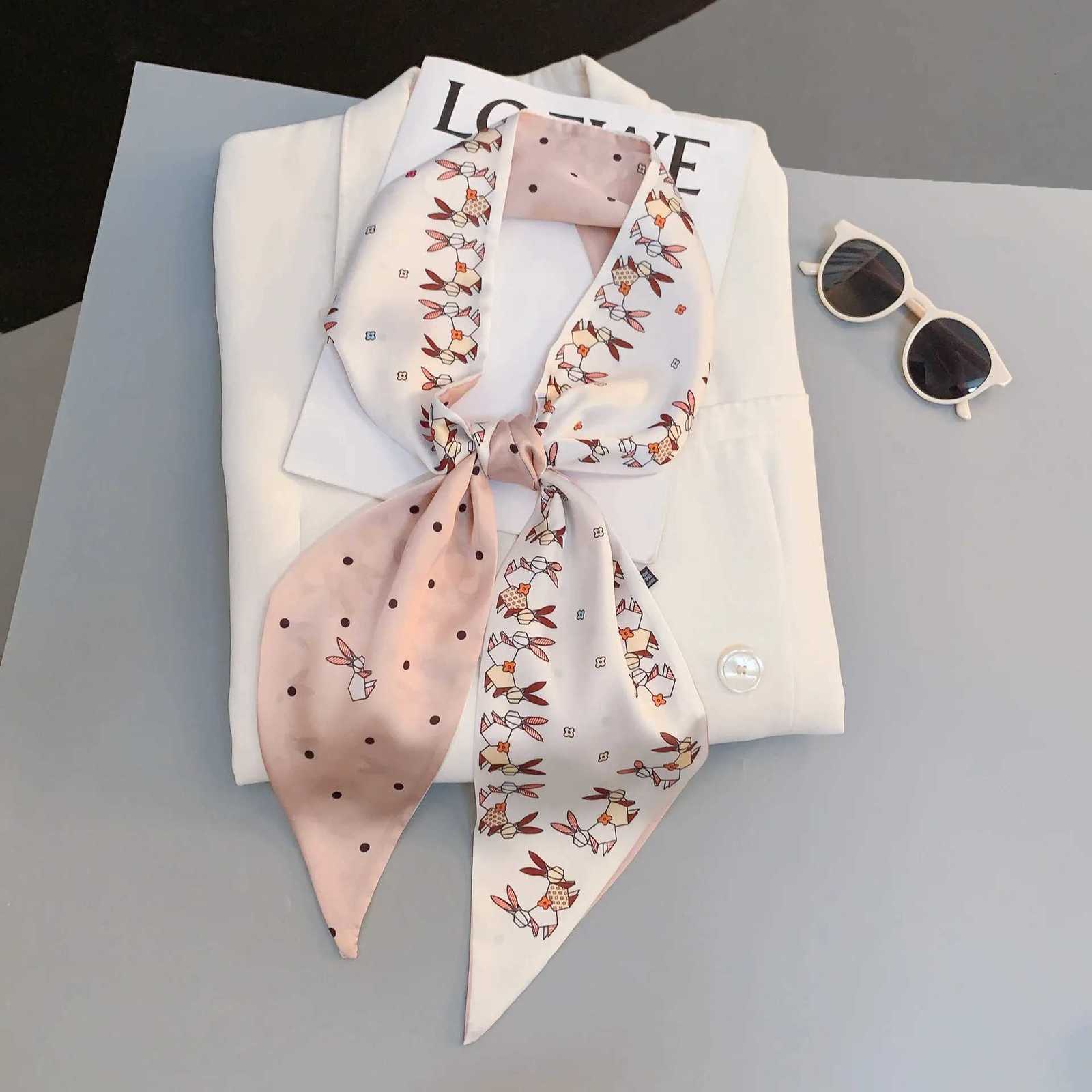 Luxury Horse Printed Female Scarf Elegant Thin Long Silk Scarf Women Casual Decorative Neck Scarf Fashion Headband Lady Z260330
