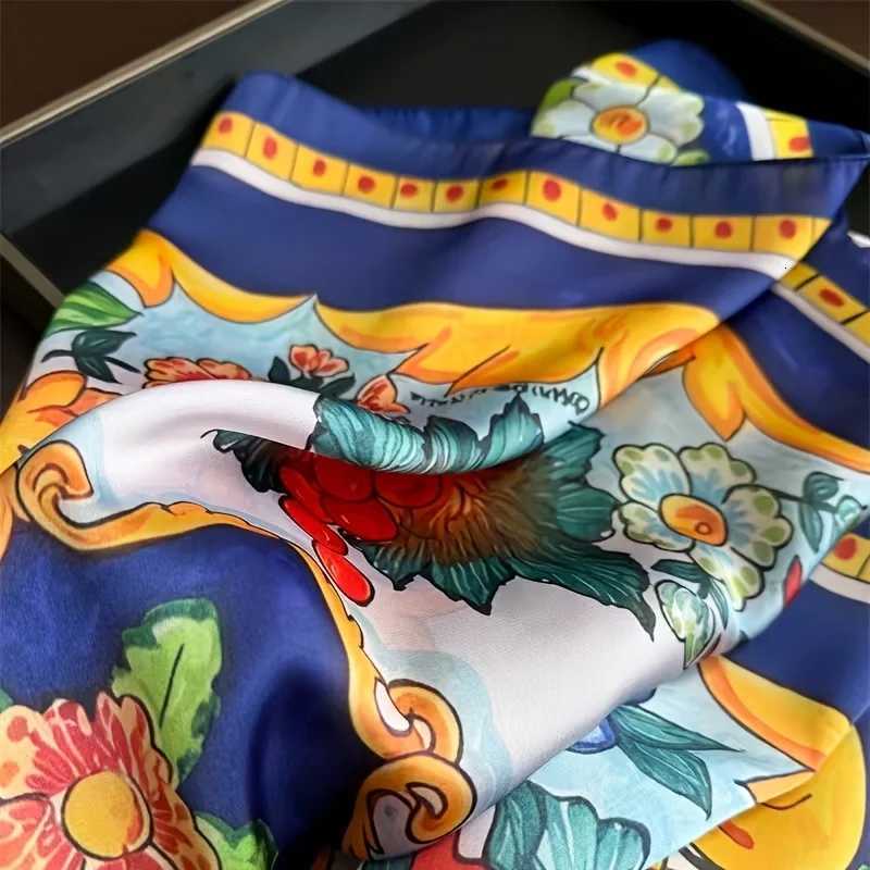 Fruit Print Faux Silk Scarf Wens Versatile scarf Neck Scarf for Holiday Beach Casual Outfits X260328