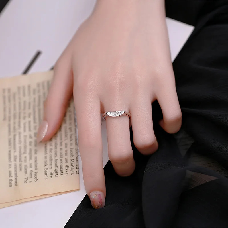 SOFTPIG Real 925 Sterling Silver INS Style Couple Adjustable Ring For Women Cute Fine Jewelry Minimalist Moon Sun Accessories 260324