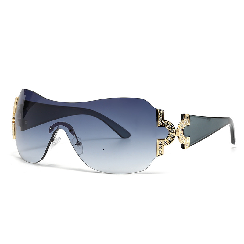 Luxury Brand Designer Sunglasses European And American Fashion New Frameless Women's Sunglasses Designer High-End Sunshade Sunglasses Street Styl
