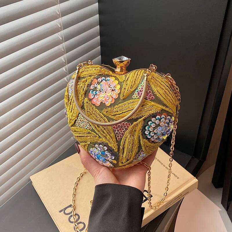 Chinese Embroidery Luxury Gold Clutch For Women Party Bags Evening Purse Designer Crossbody Bag New In Handbag Ladies Hand Bag Sac Femme Clutch Bags