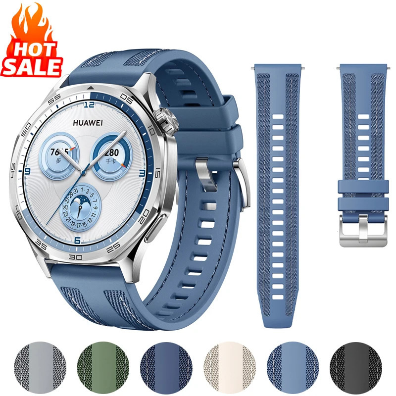 Official 22mm Nylon Strap For WATCH GT 6 5 4 mmWatch ProGT 3 2 Pro mm Composite Silicone Band Bracelet 260318