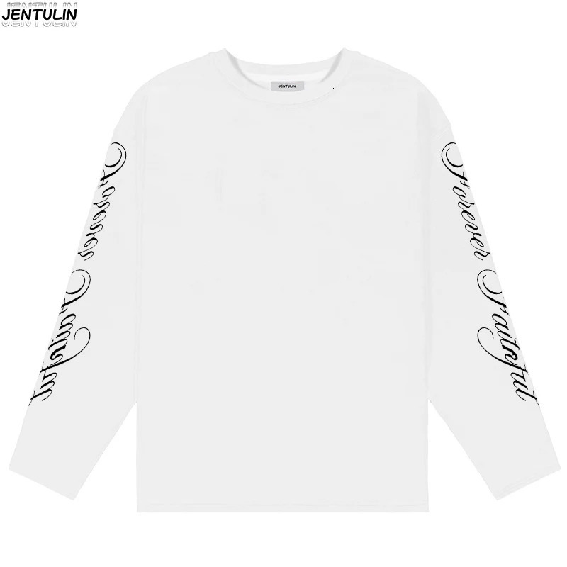 Men Clothing High Quality Letters Graphic Printing Casual Loose Long Sleeve T Shirts Y2K Trend Women Fashion Vintage Streetwear 260327