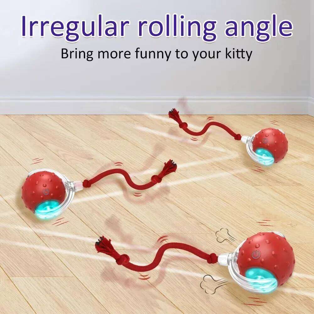 Interactive Toy Ball with Bird Chirping Super Drive Cat Rolling Balls Motion Activated Sensor Pet Kittens Teaser Game Toys