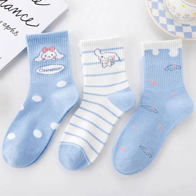 Designer New Sanrio Cartoon Cinnamoroll Socks Cute Men And Women Middle-Aged Children Mid-Tube Socks Versatile Students Autumn And Winter