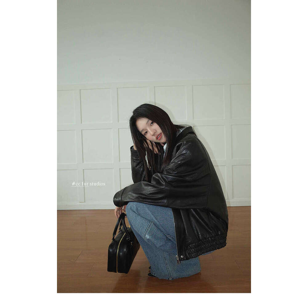Spring 2026 New Haining Sheepskin Genuine Leather Motorcycle Jacket Short Coat Qipao Hanfu Silk