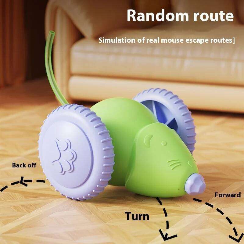 New Interactive Cat Toy Electric Mouse Car Automatic Teaser with Intelligent Obstacle Avoidance Pet Toys for Kittens