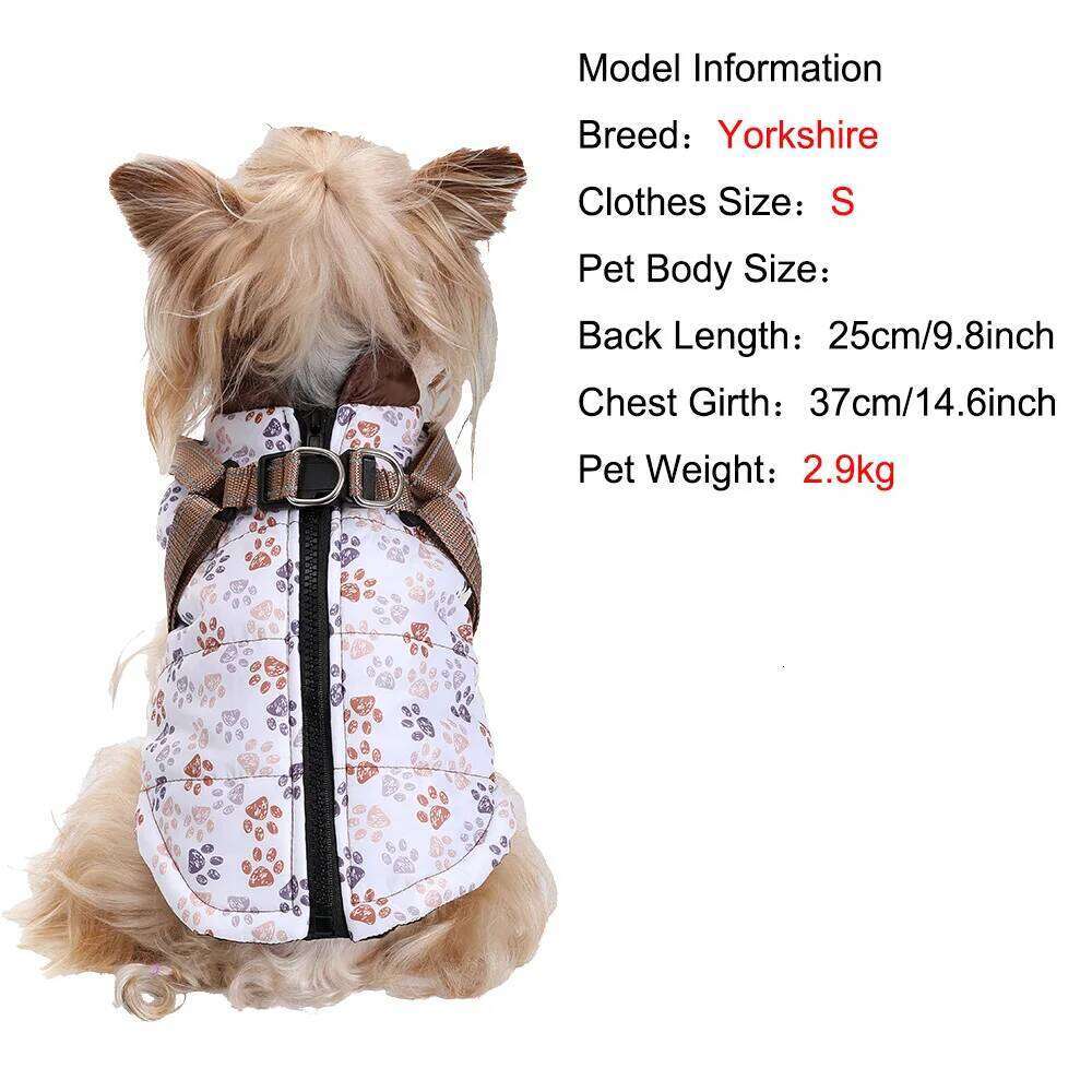 Autumn Winter Pet Dog Jacket Coat With D-ring For Small Medium Dogs Reflective Warm Puppy Clothes Yorkshire Chihuahua Outfits