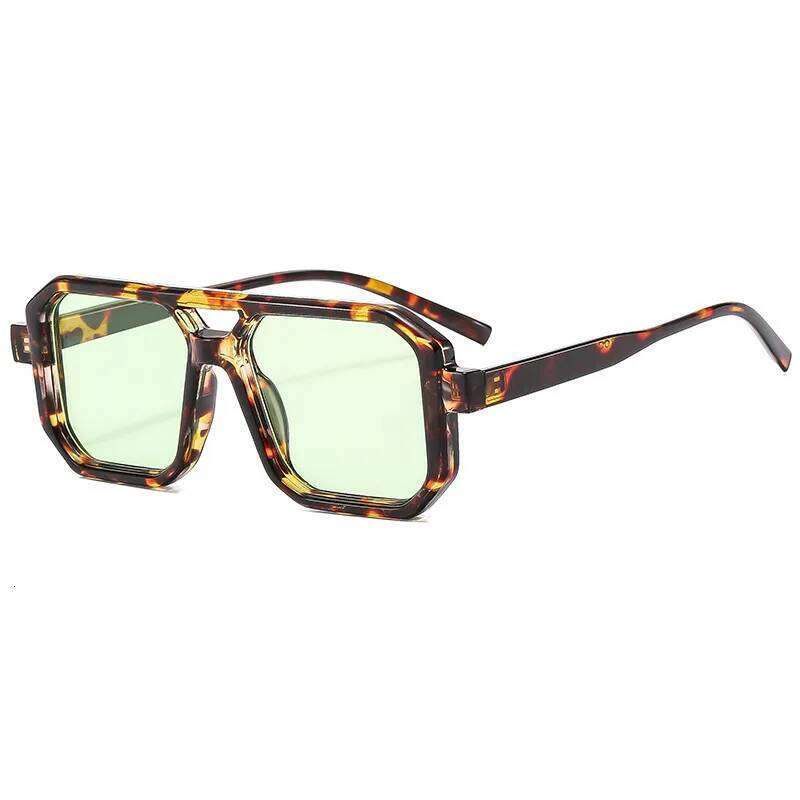 Popular Fashion Double Bridges Square Sunglasses Women Retro Brand Blue Green Men Punk Sun Glasses Shades UV400 26Y0330
