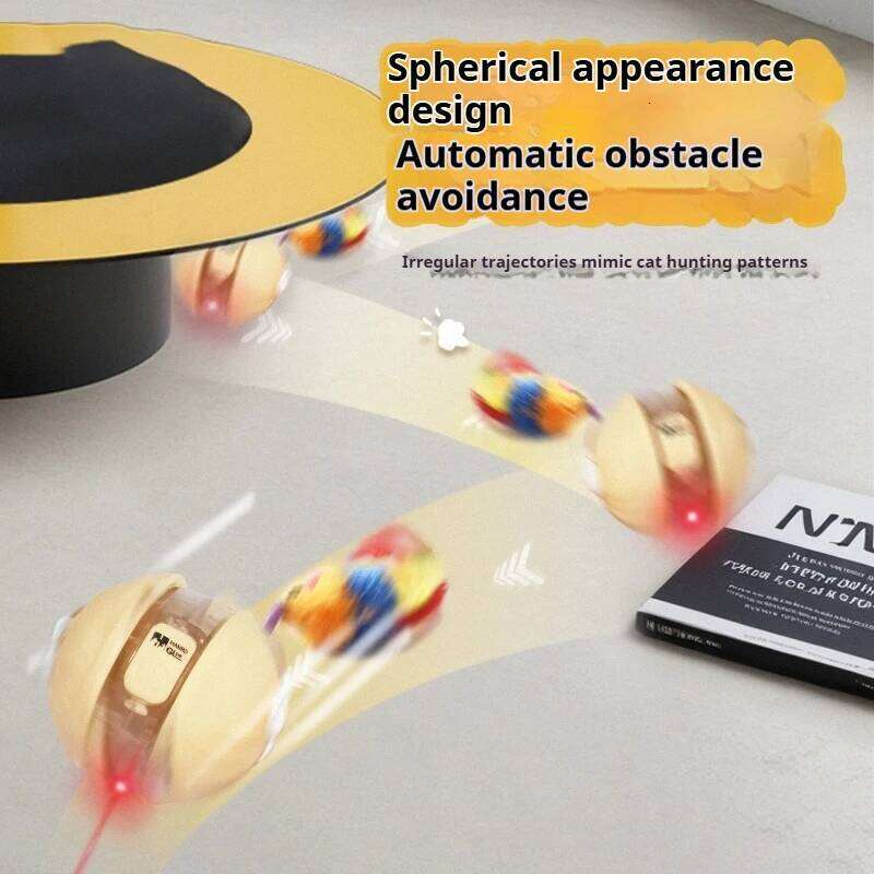 Dog Interactive Toys Infrared Automatic Rolling Ball Tail Rechargeable Smart Pet Electric Toy Cat Training Imitate Mouse