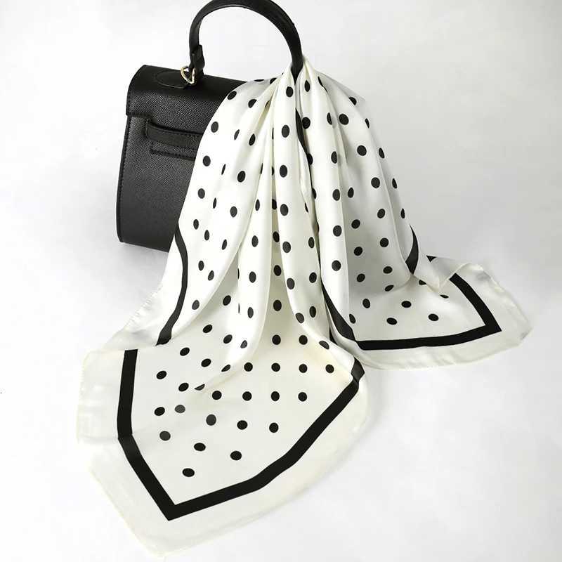 Lady Hair Dot Scarf Fem Silk Square Scarves Wraps for Wen Bandana Fashion Foard Shawls Fem Neckerchief Summer X260328