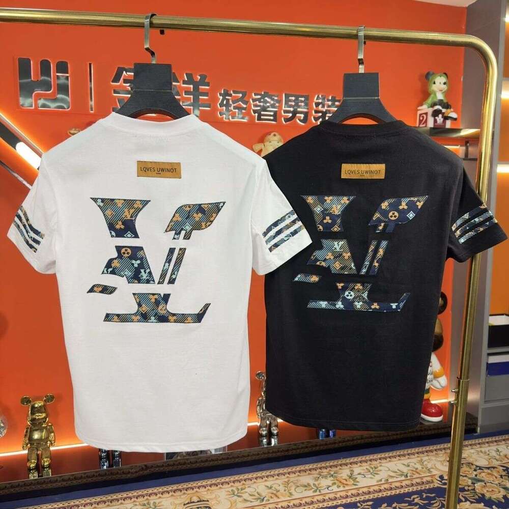 Spring Summer T-Shirt, Trendy Brand Men's Short-Sleeve Design, Light Luxury Casual Versatile Top, Hong Kong Style Round Neck, Stylish And Cool As
