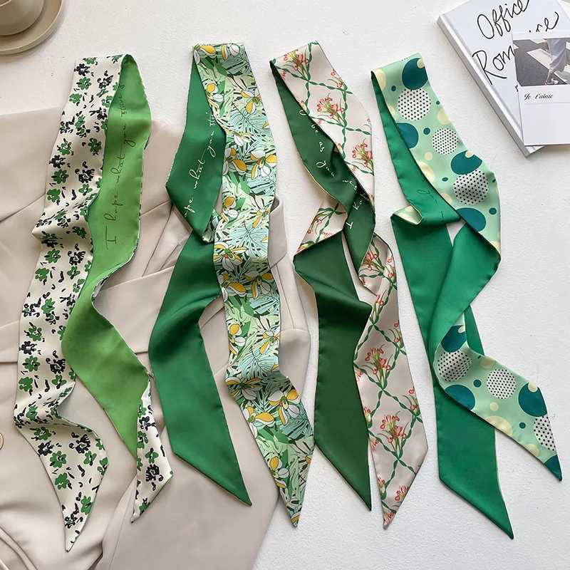 Luxury Narrow Short Twill Silk Scarf For Woman Long Ribbon Binding Bag Silk Ribbon Hair Belt Hot Selling Small Scarf Kerchief Z260330