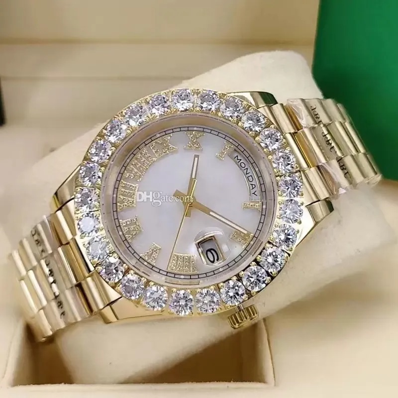 44mm high quality AAA+ men's watch mens diamond watches men automatic mechanical wristwatch man stainless steel buckle sport waterproof wristwatc