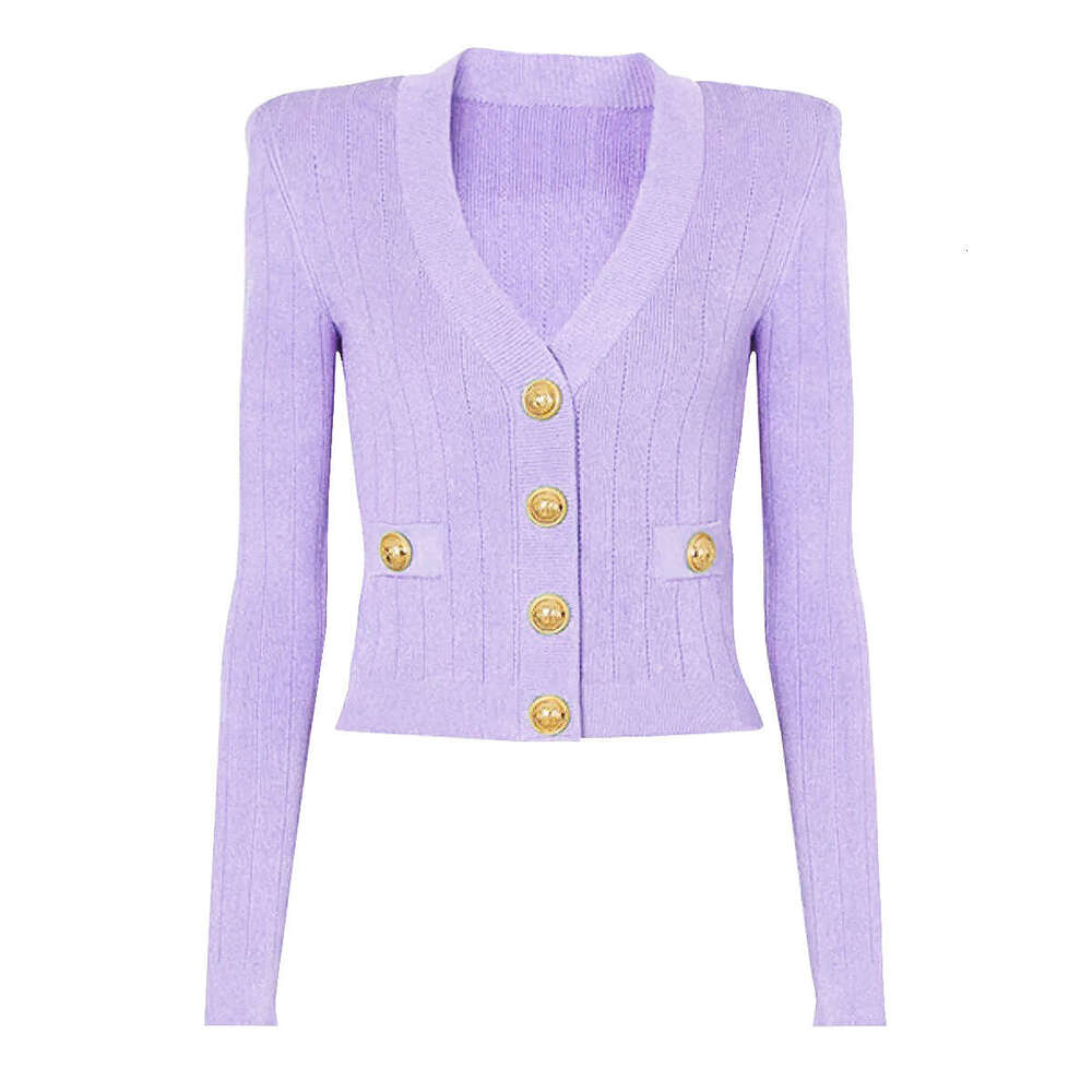 Spring and Autumn New Designer Women's Fashion Classic High Quality Multi functional g25 Top Knitted Sweater Cardigan