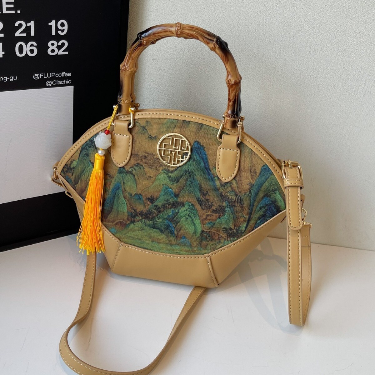 Single Shoulder Crossbody Handbag Cheongsam Fashion Retro Republic of China Style Classical Women's Live Streaming Bag