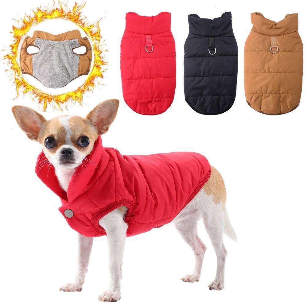Camping Puppy Cozy Clothes Winproof Outdoor Hiking For Small Dogs Cats Jacket With D-ring Soft Cat Coat Chihuahua Overalls