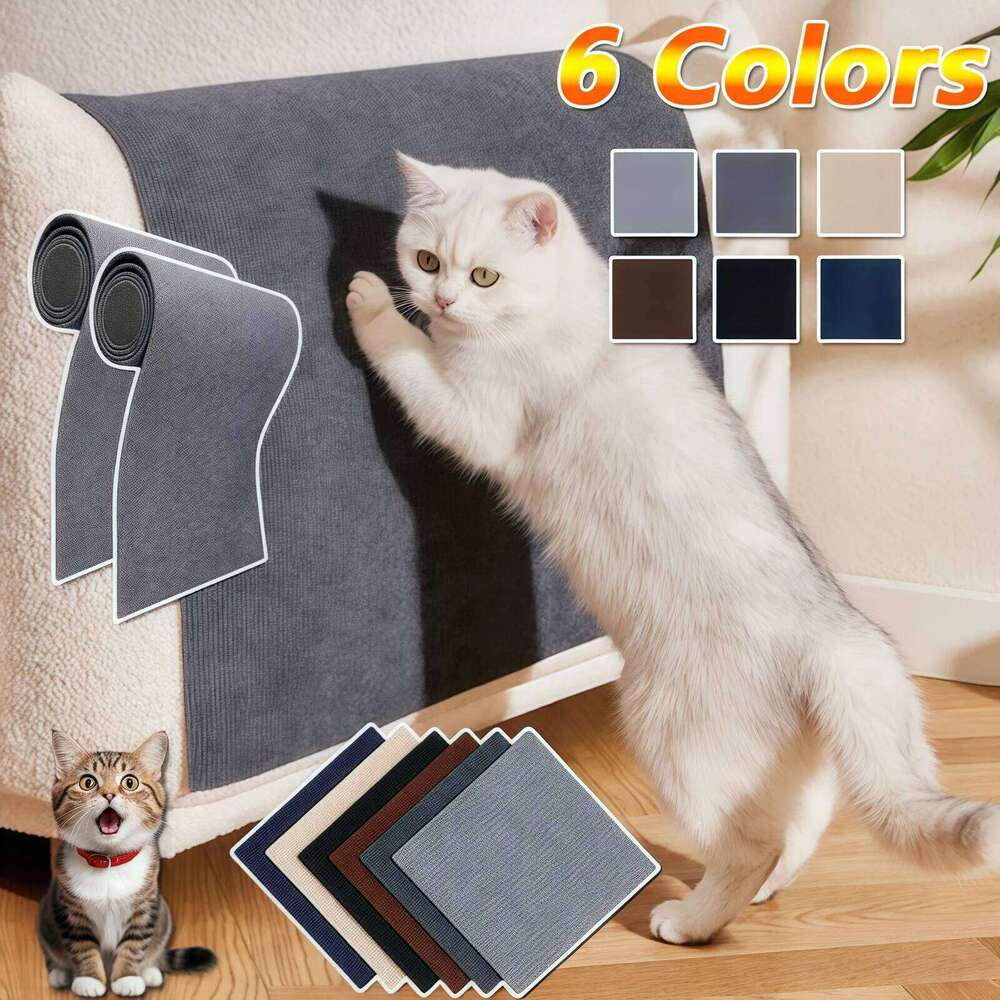 Cat Scratching Mat DIY Scratch Sofa Protection Paws Sharpen Trimmable Self-adhesive Carpet Cats Anti-scratching Board