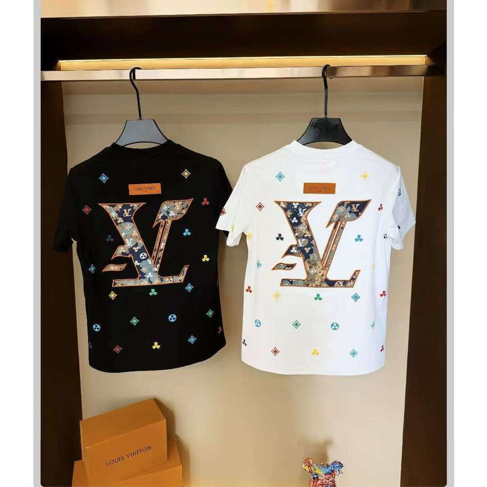 luxury Spring Summer New Casual Fashion Trend Slim Fit Embroidered High-Quality Short Sleeve T-Shirt for Men and Women