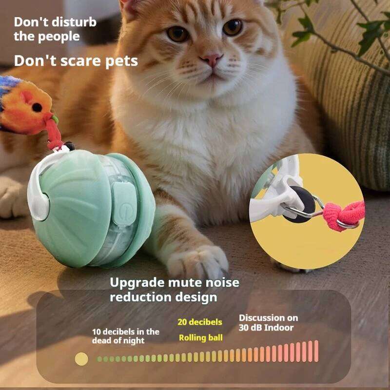 Dog Interactive Toys Infrared Automatic Rolling Ball Tail Rechargeable Smart Pet Electric Toy Cat Training Imitate Mouse