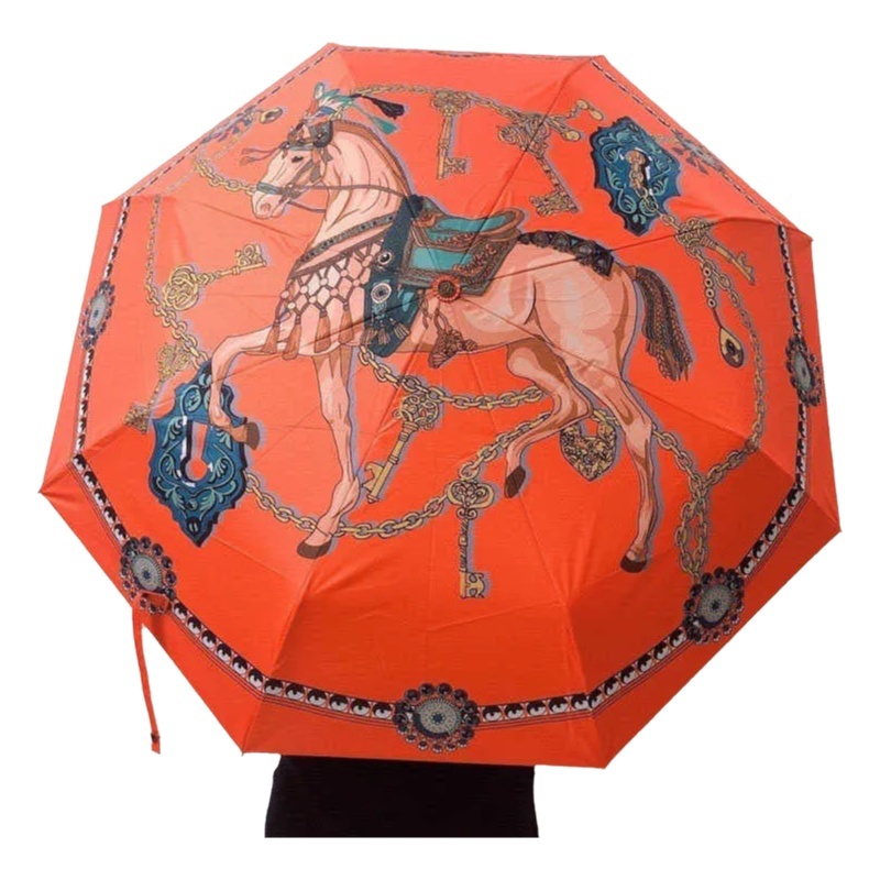 Automatic Folding UV Umbrella Transparent Sun and Rain Protection Umbrella for Women and Men
