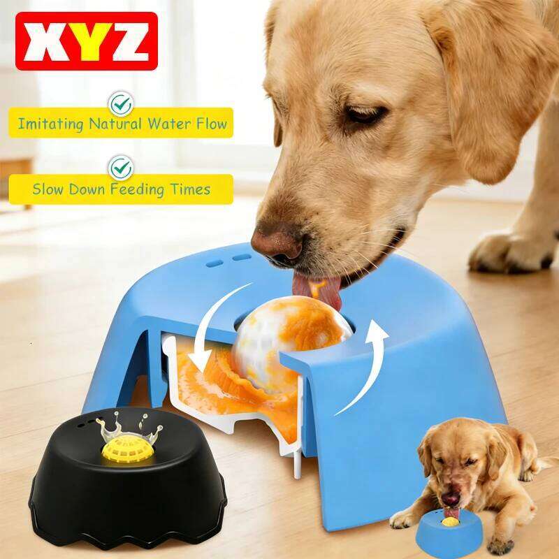 Dog Lick Toy Slow Feeder Bowl Anti-Choking Non-Slip Liquid Treat Dispenser Puppy Training Post-Surgery Enrichment Fun Feeding