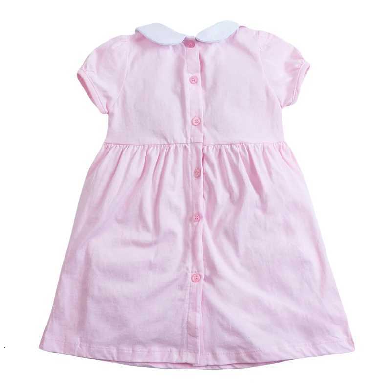 Little maven Girls Dresses Summer Pink Lovely Girls Party Dress Kids Elegant Dress Peter Pan Collar Princess Clothes for KidsT260330