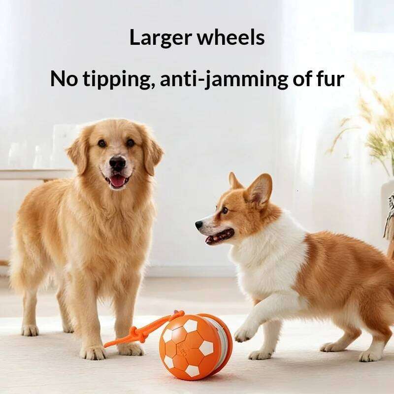 Smart Interactive Football Rolling Ball With Motion Activated Automatic Moving Dog Toy Balls Puppy Chew Toys Knot Rope