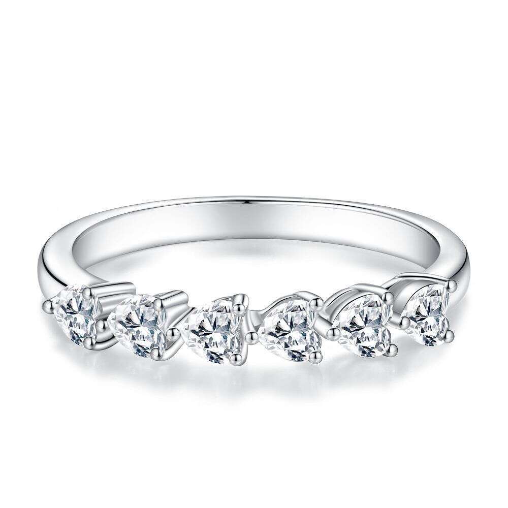 Ring Luxury Jewelry Fashion For Women High Carbon Diamond Radiant Ice Cut Zircon Wood Color Style Flower Shaped Exquisite Zircon Ring Pure Silver Emer