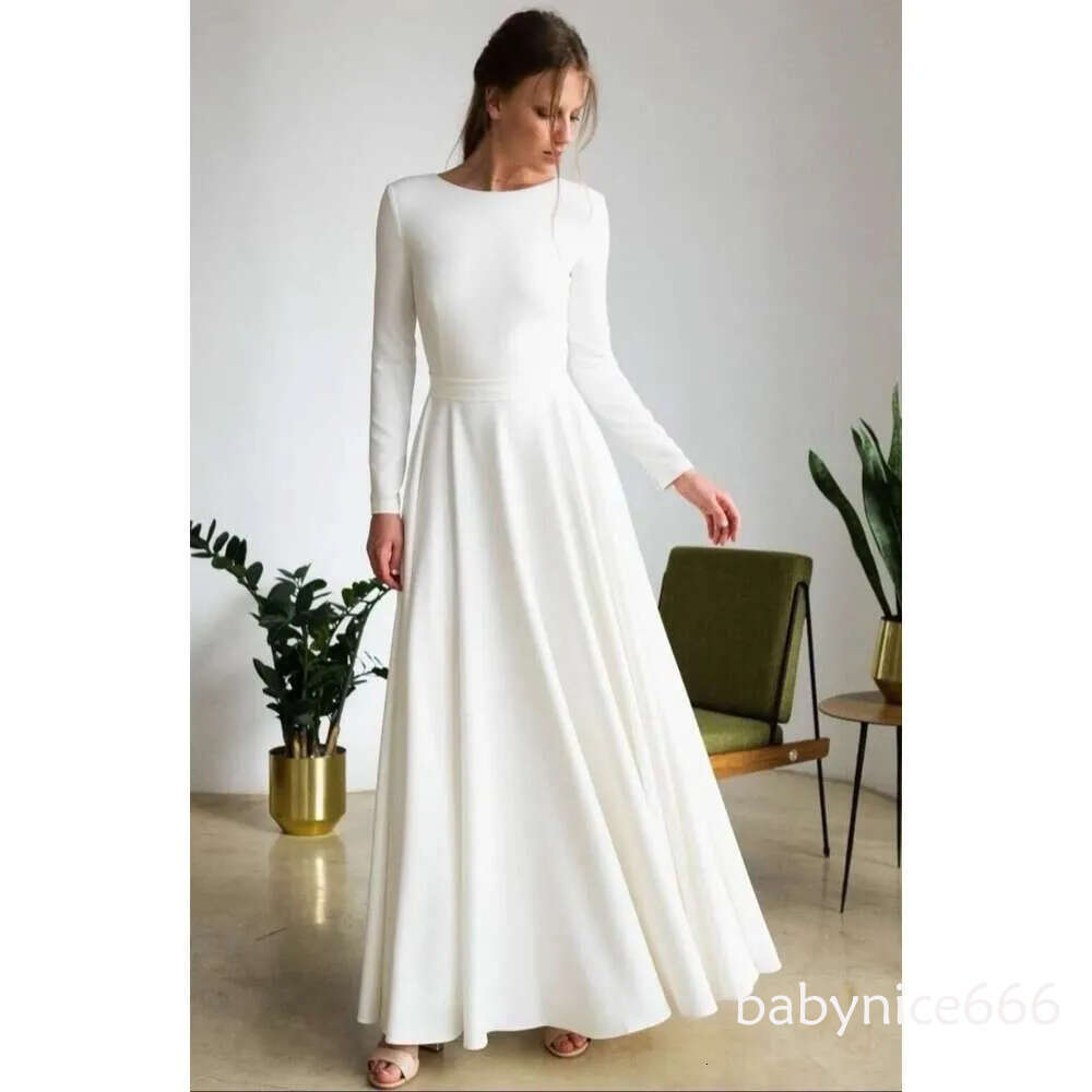Vintage Long Sleeve A Line Wedding Dresses Plus Size White Ivory Summer Beach Garden Bridal Gowns Bohemian Robes de mariage