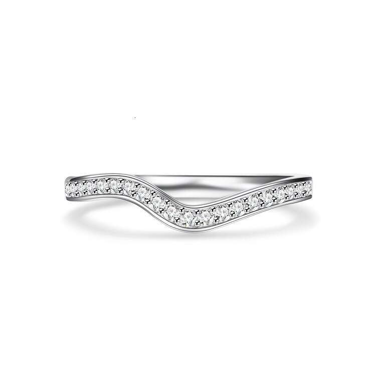 Ring Luxury Jewelry Fashion For Women High Carbon Diamond Radiant Ice Cut Zircon Wood Color Style Flower Shaped Exquisite Zircon Ring Pure Silver Emer