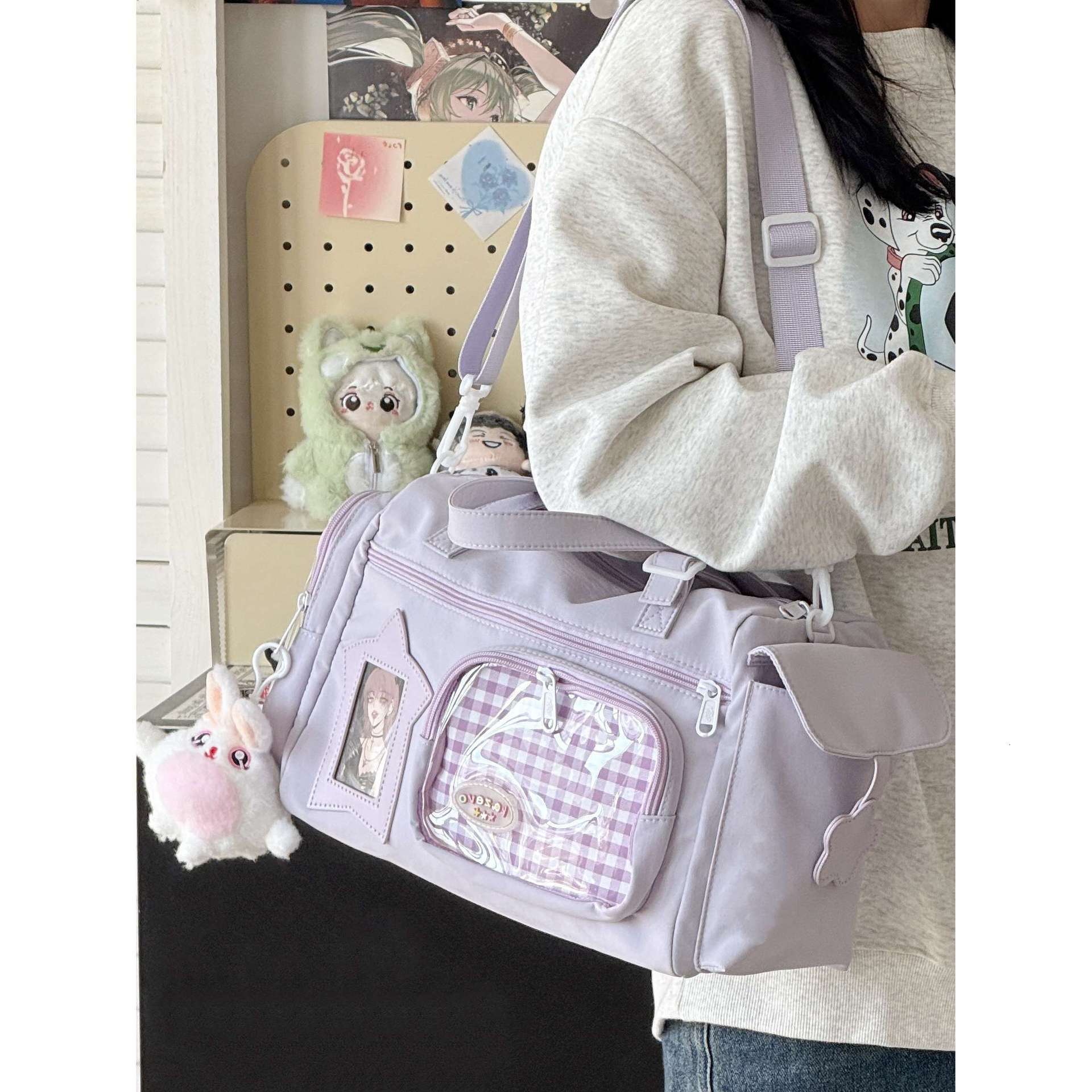2025 New Model "Social Animal" Large Capacity Bag for Daily Commuting, Versatile Nylon Tote Bag, Student Crossbody Handbag