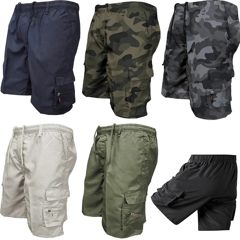 Mens Summer Tactical Cargo Shorts Military - Inspired Fashionable Pockets Camouflage for Jogging Hiking Work 260327