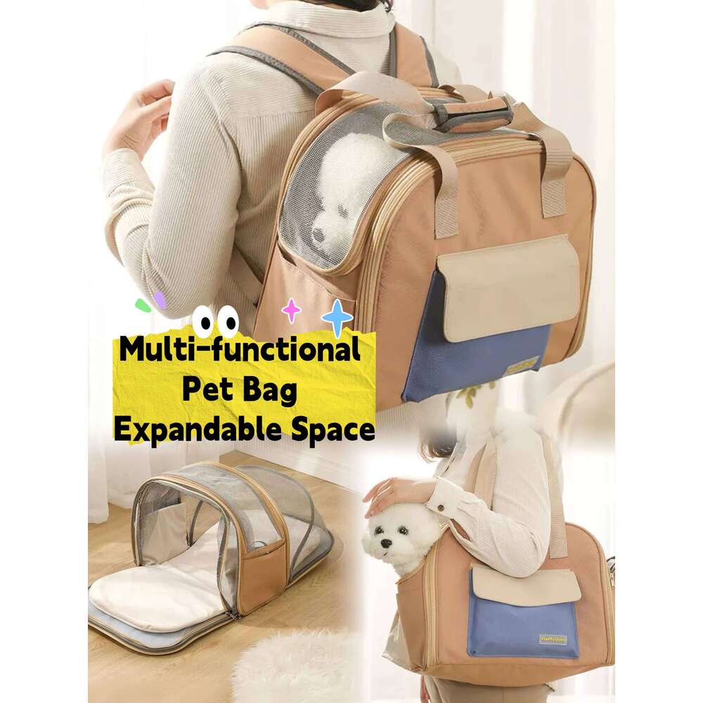 Carrier Multifunctional Pet Cats And Dogs Comfortable Breathable Shoulder Bag Dog Backpack Puppy Handbag Weight4Kg Bamubi