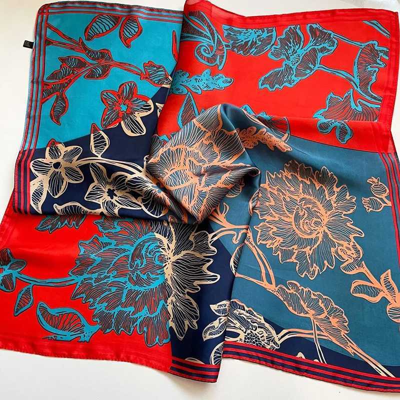 Luxury Design Print Silk Square Scarf Wen Soft Satin Horse Hairband Neckerchief Off Hijab band Foard Bag Ribbons Gift X260328