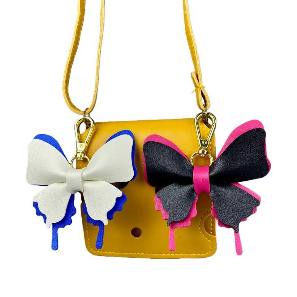 Elegant Leather Butterfly Charm for Bag PU Detachable Keyring Accessory Color-matching Creative Fashion 3D Z260330