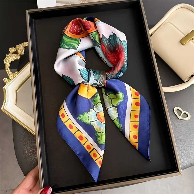 Fruit Print Faux Silk Scarf Wens Versatile scarf Neck Scarf for Holiday Beach Casual Outfits X260328