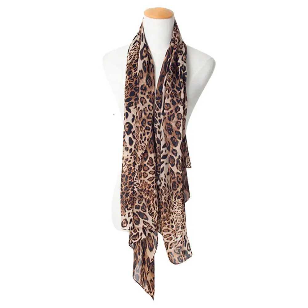 Wen Stole Soft Leopard Print Scarf Vintage Chiffon Wrap Harajuku Scarves Shawl Hot S Thin Summer Spring Casual Sexy Elegant X2603281