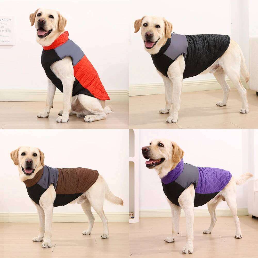 Windproof Pet Dog Clothes For Small Big Dogs Cats Winter Warm Vest Jacket Reflective Puppy Coat Bulldog Labrador Outfits