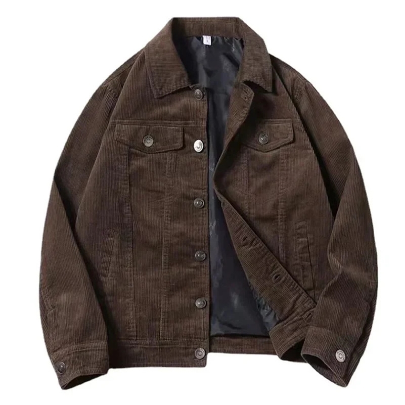 Mens thin Jackets Spring Autumn Fashion Casual Corduroy Jackets Vintage Loose Outwear Coats For Male Tops Plus Size 260327