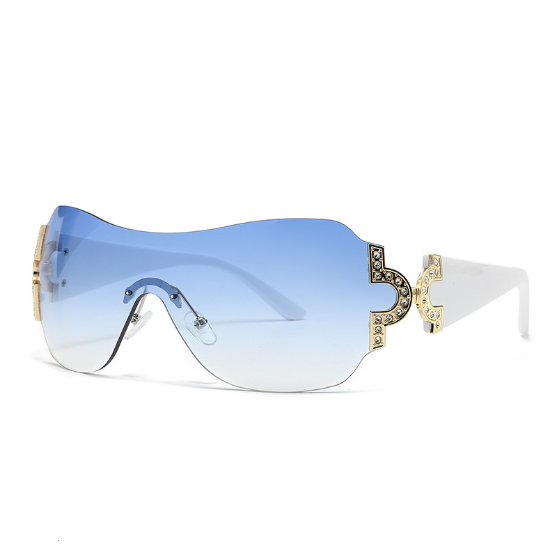 Luxury Brand Designer Sunglasses European And American Fashion New Frameless Women's Sunglasses Designer High-End Sunshade Sunglasses Street Styl