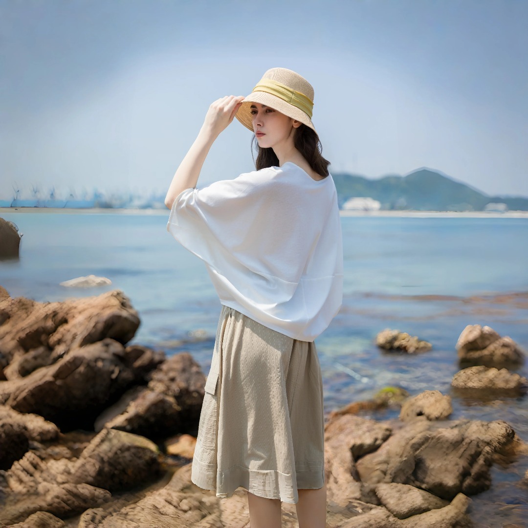 Luxury Designer Khaki Cargo Skirt Women Y2K Streetwear Midi Skirt Pocket Drawstring Elastic Waist Bubble Hem Casual Loose Fit Lightweight Skirt
