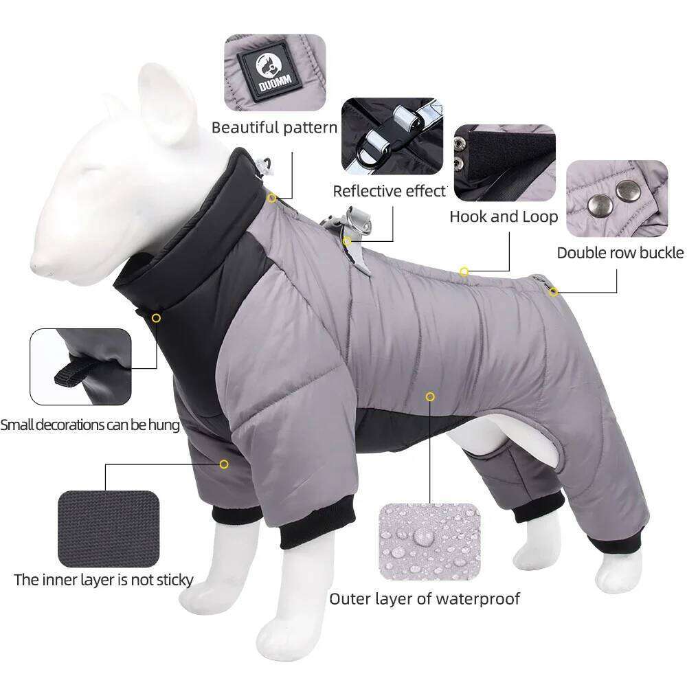 Chinese Embroidery Down Jacket Winter Warm Dog Clothes For Small Dogs Puppy Coat Waterproof Pet Vest French Bulldog Costumes Chihuahua Jumpsuit
