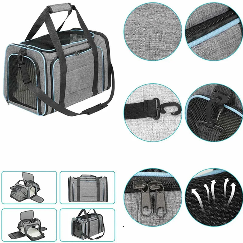 Pet Bag Foldable Small Dog Charter Carrying Cat Out Bag Expansion Pet Bag Mesh Breathable Expansion Foldable Handheld C 260316