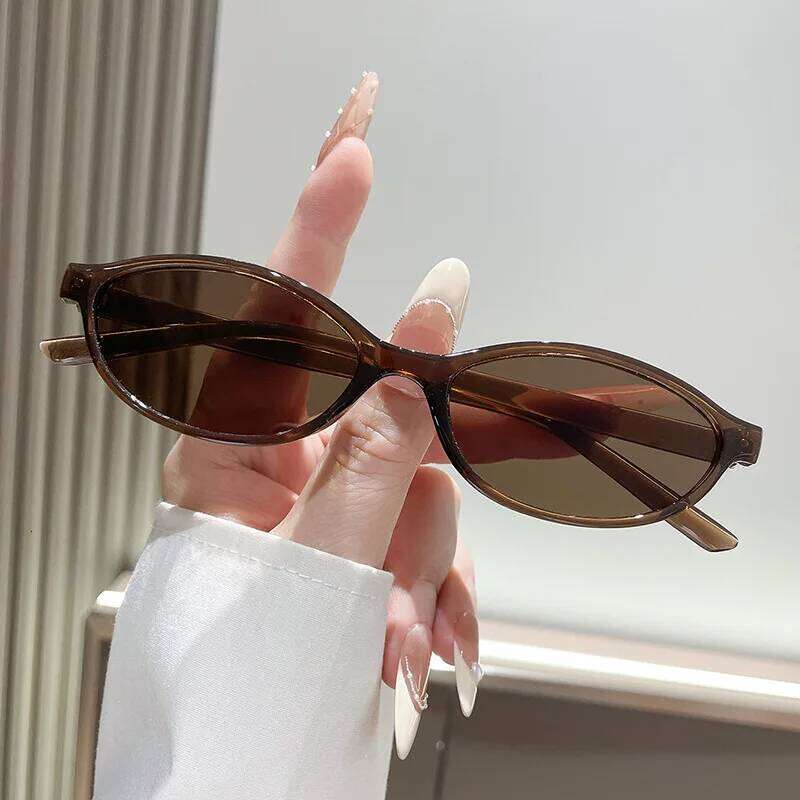 Sunglasses Women Leopard Brown Sunglasses Fashion Brand Small Frame Sun Glasses Ladies Punk Oval Eyewear Shade Oculus De Sol Visionice